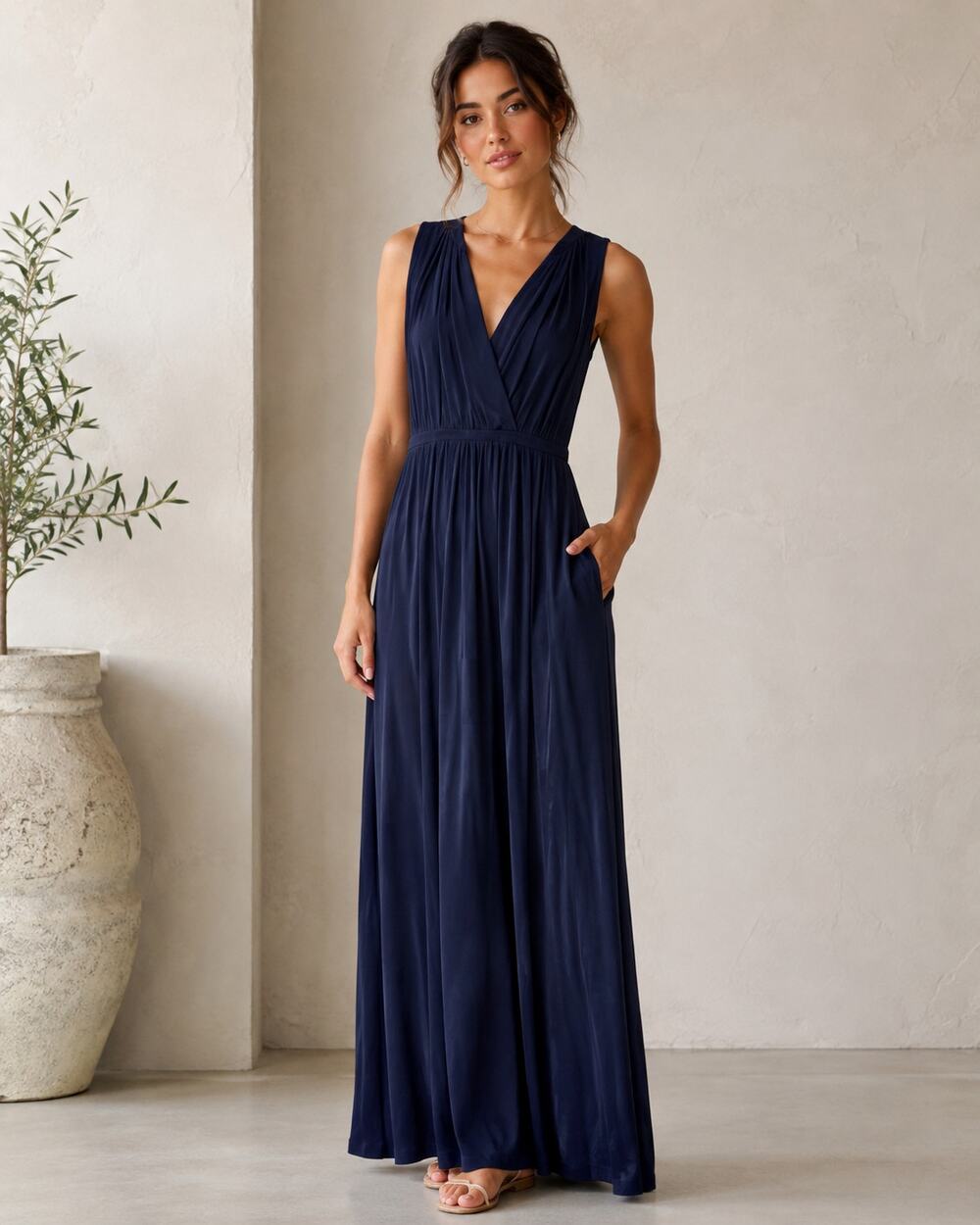 Anthropologie Moulinette Soeurs Blue Sleeveless Maxi Dress Womens XXSP Boho Long